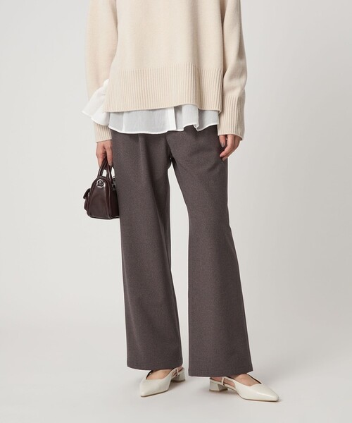 green label relaxing（グリーンレーベルリラクシング）の「［size SHORT/TALLあり］オルマイ ウラキモウ ワイド パンツ（その他パンツ・レディース・オフホワイト/ブラック/その他2/その他1/モカ/ベージュ/オリーブ・TALL/44/42/40/38/36/34/SHORT）」の7枚目の写真