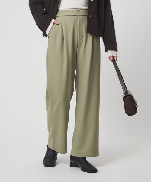 green label relaxing（グリーンレーベルリラクシング）の「［size SHORT/TALLあり］オルマイ ウラキモウ ワイド パンツ（その他パンツ・レディース・オフホワイト/ブラック/その他2/その他1/モカ/ベージュ/オリーブ・TALL/44/42/40/38/36/34/SHORT）」の5枚目の写真