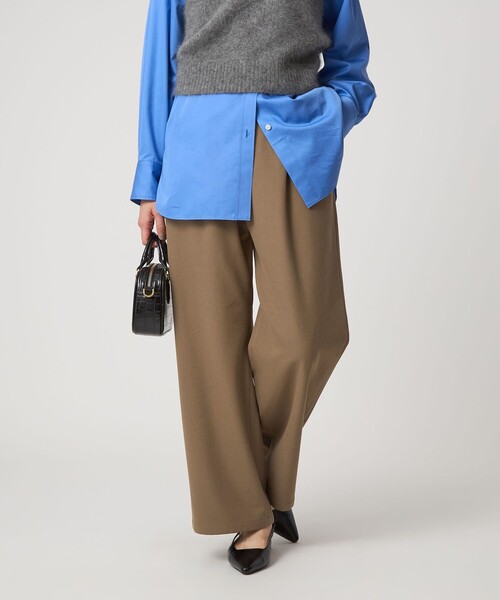 green label relaxing（グリーンレーベルリラクシング）の「［size SHORT/TALLあり］オルマイ ウラキモウ ワイド パンツ（その他パンツ・レディース・オフホワイト/ブラック/その他2/その他1/モカ/ベージュ/オリーブ・TALL/44/42/40/38/36/34/SHORT）」の4枚目の写真