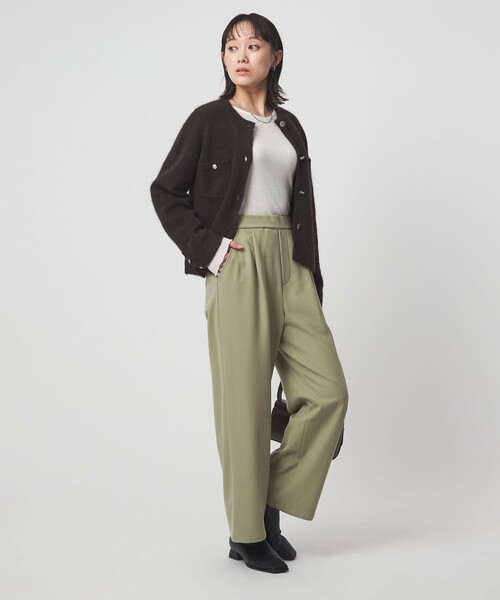 green label relaxing（グリーンレーベルリラクシング）の「［size SHORT/TALLあり］オルマイ ウラキモウ ワイド パンツ（その他パンツ・レディース・オフホワイト/ブラック/その他2/その他1/モカ/ベージュ/オリーブ・TALL/44/42/40/38/36/34/SHORT）」の13枚目の写真