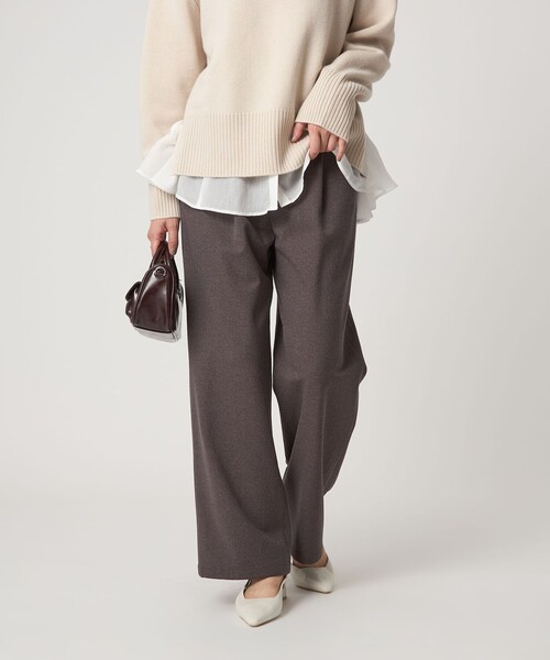 green label relaxing（グリーンレーベルリラクシング）の「［size SHORT/TALLあり］オルマイ ウラキモウ ワイド パンツ（その他パンツ・レディース・オフホワイト/ブラック/その他2/その他1/モカ/ベージュ/オリーブ・TALL/44/42/40/38/36/34/SHORT）」の14枚目の写真