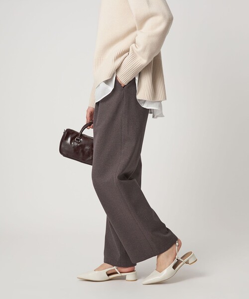 green label relaxing（グリーンレーベルリラクシング）の「［size SHORT/TALLあり］オルマイ ウラキモウ ワイド パンツ（その他パンツ・レディース・オフホワイト/ブラック/その他2/その他1/モカ/ベージュ/オリーブ・TALL/44/42/40/38/36/34/SHORT）」の15枚目の写真