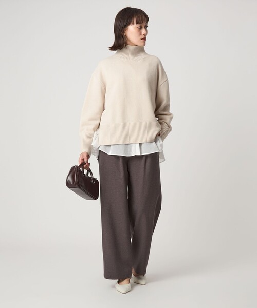 green label relaxing（グリーンレーベルリラクシング）の「［size SHORT/TALLあり］オルマイ ウラキモウ ワイド パンツ（その他パンツ・レディース・オフホワイト/ブラック/その他2/その他1/モカ/ベージュ/オリーブ・TALL/44/42/40/38/36/34/SHORT）」の17枚目の写真