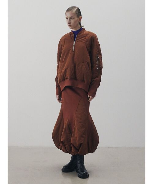 UN3D.（アンスリード）の「PADDED HEM FRONT-ZIP SK / パデッドヘムフロントジップスカート（スカート・レディース・キャメル/ブラック/カーキ・36/38）」の5枚目の写真