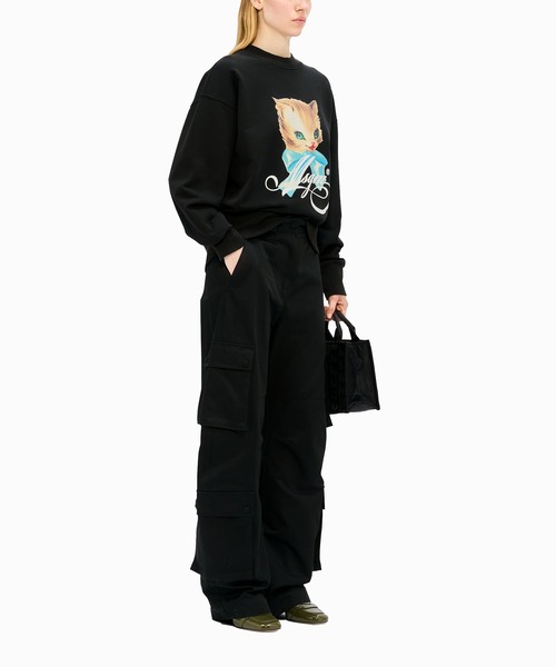 MSGM(エムエスジーエム)の「MSGM CUTE KITTY グラフィック スウェットシャツ(スウェット・レディース・ブラック・S/M/L)」の3枚目の写真