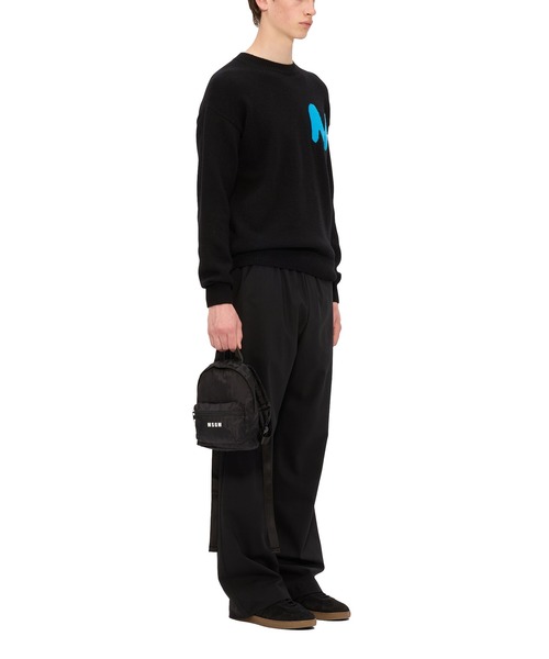 MSGM（エムエスジーエム）の「【NEW】「TheMwave」MINI バックパック（ボディバッグ/ウエストポーチ・メンズ・ブラック・ONE SIZE）」の5枚目の写真