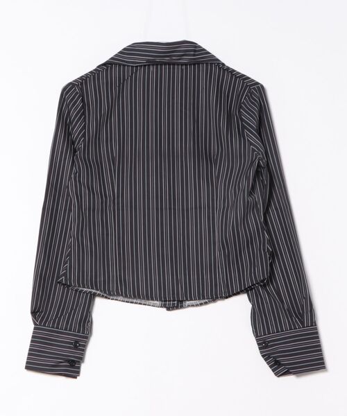 UP START(アップスタート)の「【LAMPOON】ストライプタイトシャツ(シャツ/ブラウス・レディース・ブラック・MEDIUM/SMALL/LARGE)」の10枚目の写真
