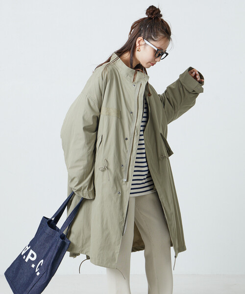 FREAK'S STORE（フリークスストア）の「限定展開　M65 ライナー モッズ セット コート （3WAY・モッズコート・キルトライナー）（モッズコート・レディース・ベージュ/オリーブ/ブラック/オフホワイト・ﾌﾘ-）」の9枚目の写真