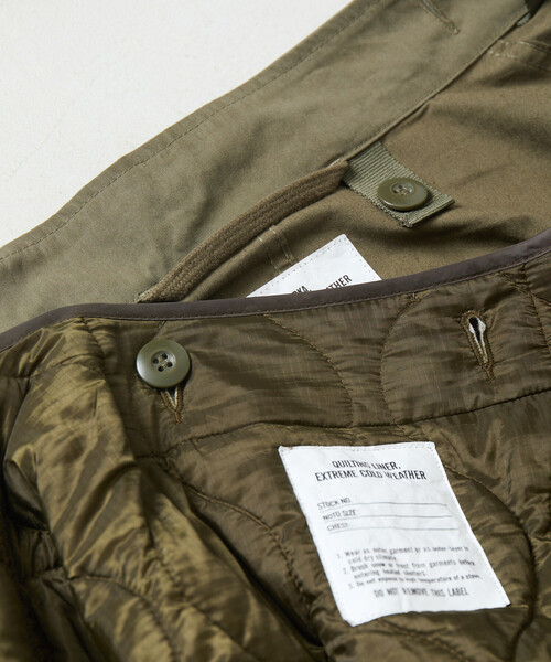 FREAK'S STORE（フリークスストア）の「限定展開　M65 ライナー モッズ セット コート （3WAY・モッズコート・キルトライナー）（モッズコート・レディース・ベージュ/オリーブ/ブラック/オフホワイト・ﾌﾘ-）」の15枚目の写真