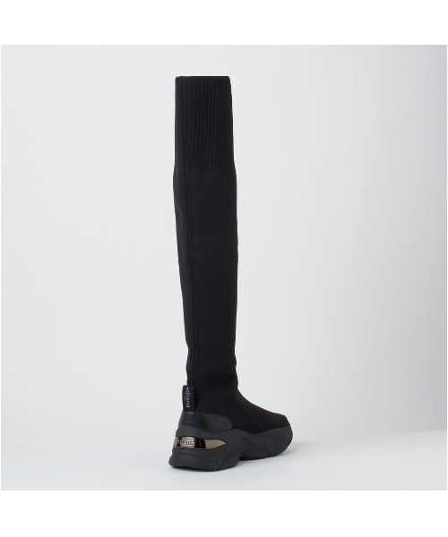 セール】【軽量・撥水加工】ストレッチニット ニーハイブーツ（ブーツ