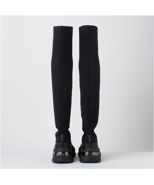 軽量・撥水加工】ストレッチニット ニーハイブーツ（ブーツ）｜+diana