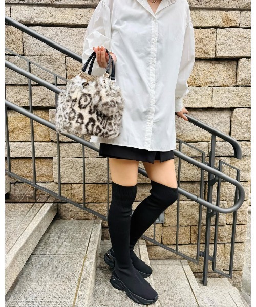 軽量・撥水加工】ストレッチニット ニーハイブーツ（ブーツ）｜+diana