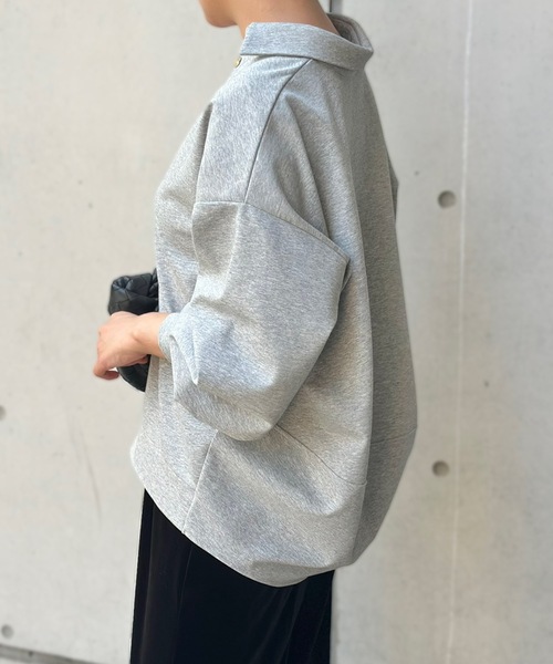 Emma Taylor(エマテイラー)の「ライトダンボールスキッパーコクーンフォルムプルオーバー(Tシャツ/カットソー・レディース・ブラック/グレー/ネイビー・FREE)」の15枚目の写真