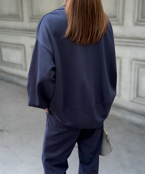 Emma Taylor(エマテイラー)の「ライトダンボールスキッパーコクーンフォルムプルオーバー(Tシャツ/カットソー・レディース・ブラック/グレー/ネイビー・FREE)」の18枚目の写真