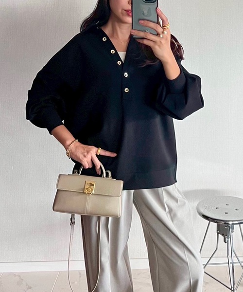 ライトダンボールスキッパーコクーンフォルムプルオーバー（Tシャツ