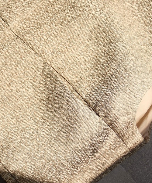 CHIGNON(シニヨン)の「(CHIGNON)TWEED SHORT VEST(ベスト・レディース・ベージュ/ブラック・ONE SIZE)」の18枚目の写真