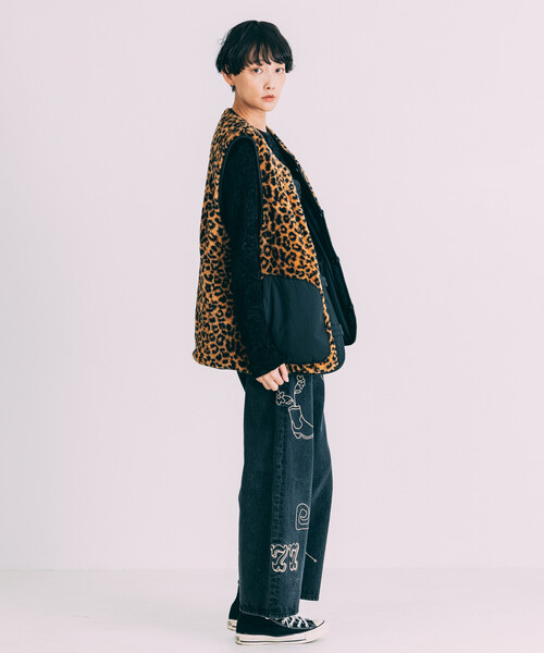 セール】Freada/フリーダ チェーンステッチ ワイドデニム（デニム