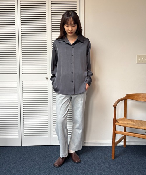 FUULLY STUDIO(フーリィーステューディオ)の「配色ステッチコクーンパンツ(スウェットパンツ・レディース・ブラウン/グレー/チャコールグレー・FREE)」の17枚目の写真