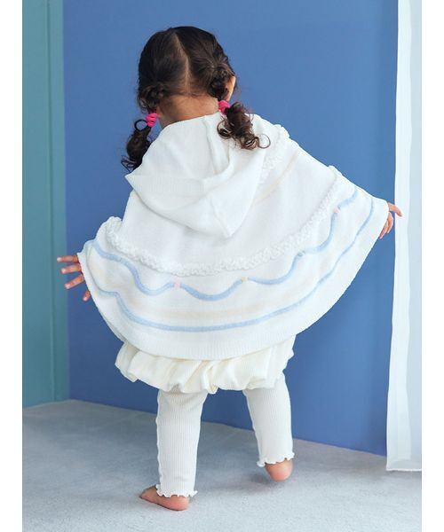 gelato pique（ジェラートピケ）の「【BABY】エアリーモココホイップケーキポンチョ（その他ベビーウェア・キッズ・オフホワイト/ピンク・80）」の11枚目の写真