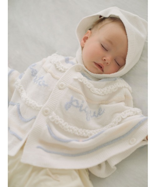 gelato pique（ジェラートピケ）の「【BABY】エアリーモココホイップケーキポンチョ（その他ベビーウェア・キッズ・オフホワイト/ピンク・80）」の21枚目の写真