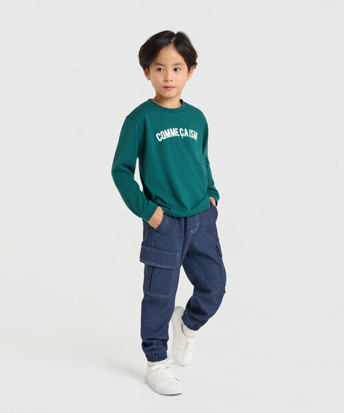 COMME CA ISM（コムサイズム）の「デニムライクストレッチジョガーパンツ（デニムパンツ・キッズ・ネイビー・100cm/110cm/120cm/130cm/140cm/150cm）」の9枚目の写真