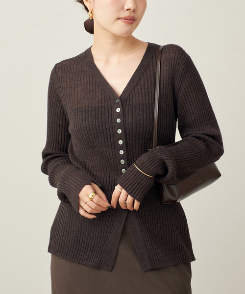 Mahalo@断捨離中さま専用R’IAM RIBシェイプカーディガン　plage Mahalo@断捨離中さま専用R'IAM RIBシェイプカーディガン plage
