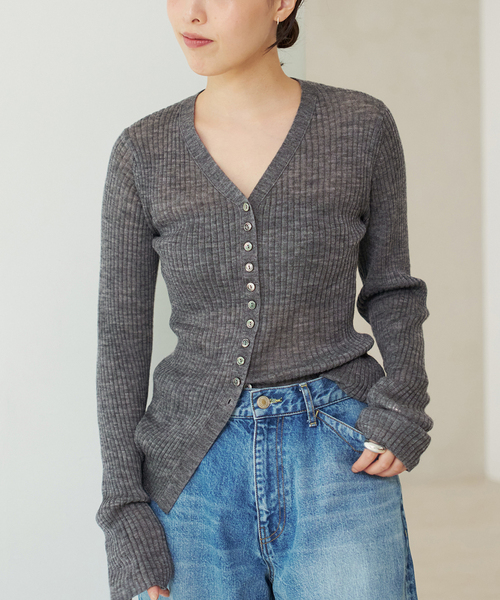 RIB BUTTON カーディガン（カーディガン/ボレロ）｜Plage（プラージュ