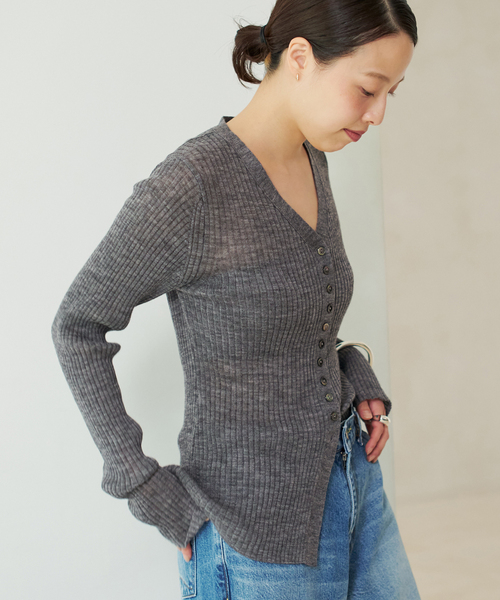 RIB BUTTON カーディガン（カーディガン/ボレロ）｜Plage（プラージュ