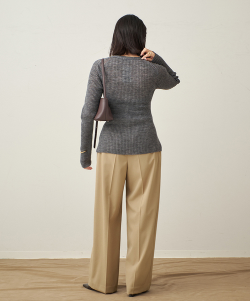 plage(プラージュ)の「RIB BUTTON カーディガン(カーディガン/ボレロ・レディース・グレー/ブラウン・FREE)」の18枚目の写真