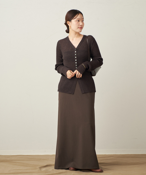 値下げ可　RIB BUTTON カーディガン　Plage プラージュ　新品 RIB BUTTON カーディガン（カーディガン）｜Plage（プラージュ