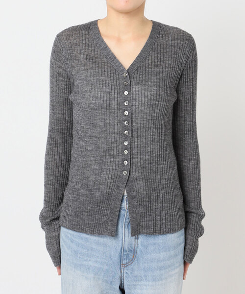 plage(プラージュ)の「RIB BUTTON カーディガン(カーディガン/ボレロ・レディース・グレー/ブラウン・FREE)」の16枚目の写真