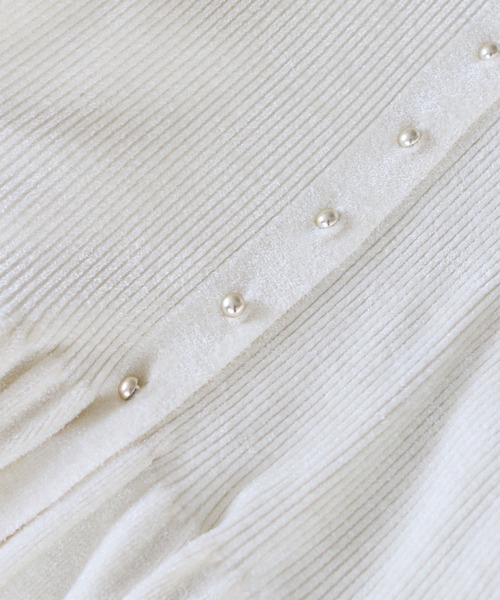 VIS(ビス)の「ペプラム切替モールニットカーディガン/イージーケア(カーディガン/ボレロ・レディース・チャコールグレー/サックスブルー/ホワイト系その他/イエロー系その他2/ダークブラウン・FREE)」の22枚目の写真