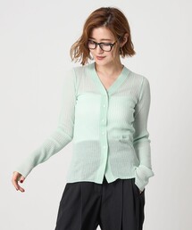 conte メタルボタンVカーディガン conte コンテ vネック カーディガン メタルボタン ニット グレー