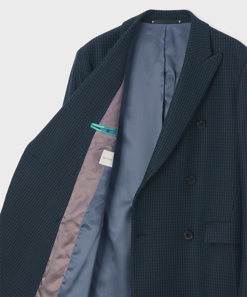 Paul Smith(ポールスミス)の「クラシックチェック ダブルチェスターコート / 253121 224P(チェスターコート・メンズ・ネイビー・MEDIUM/LARGE)」の4枚目の写真