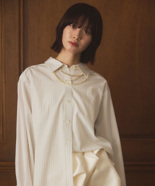 EIMY ISTOIRE（エイミーイストワール）の「メタルコンビパールネックレス（ネックレス・レディース・ゴールド・F）」の11枚目の写真