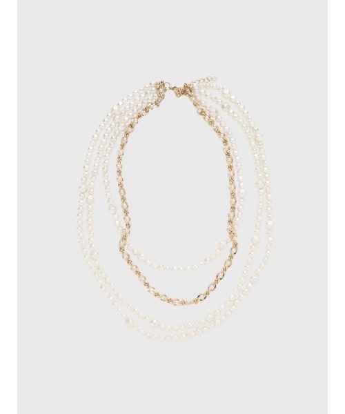 EIMY ISTOIRE（エイミーイストワール）の「メタルコンビパールネックレス（ネックレス・レディース・ゴールド・F）」の9枚目の写真