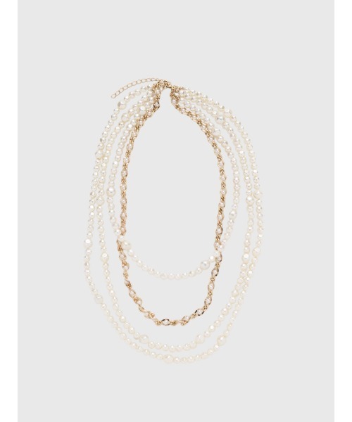 EIMY ISTOIRE（エイミーイストワール）の「メタルコンビパールネックレス（ネックレス・レディース・ゴールド・F）」の5枚目の写真