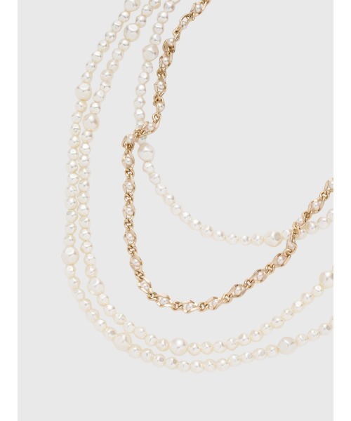 EIMY ISTOIRE（エイミーイストワール）の「メタルコンビパールネックレス（ネックレス・レディース・ゴールド・F）」の8枚目の写真