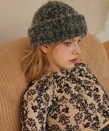 SANSeLF | 【SANSeLF】 シャギーニットキャップ ボリュームフォルム ルーズフィット saa25a088(ニットキャップ/ビーニー)