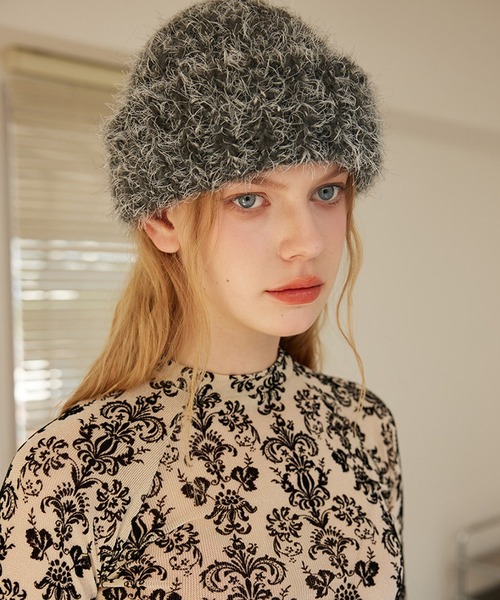 SANSeLF(サンセルフ)の「【SANSeLF】 シャギーニットキャップ ボリュームフォルム ルーズフィット saa25a088(ニットキャップ/ビーニー・レディース・グレー/ブルー/ブラウン・FREE)」の5枚目の写真