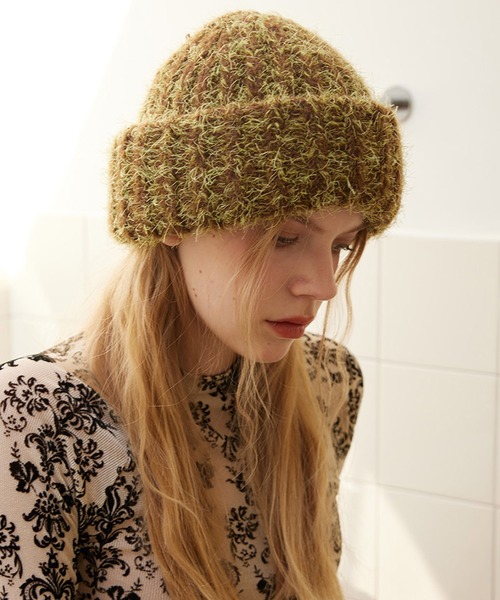 SANSeLF(サンセルフ)の「【SANSeLF】 シャギーニットキャップ ボリュームフォルム ルーズフィット saa25a088(ニットキャップ/ビーニー・レディース・グレー/ブルー/ブラウン・FREE)」の9枚目の写真