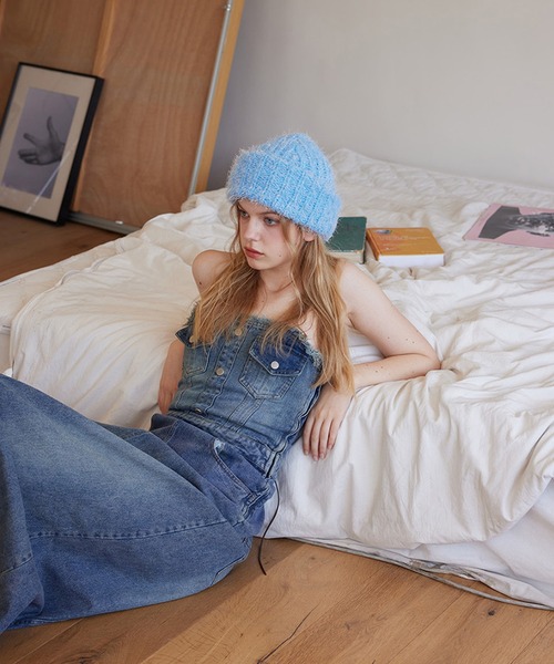 SANSeLF(サンセルフ)の「【SANSeLF】 シャギーニットキャップ ボリュームフォルム ルーズフィット saa25a088(ニットキャップ/ビーニー・レディース・グレー/ブルー/ブラウン・FREE)」の10枚目の写真