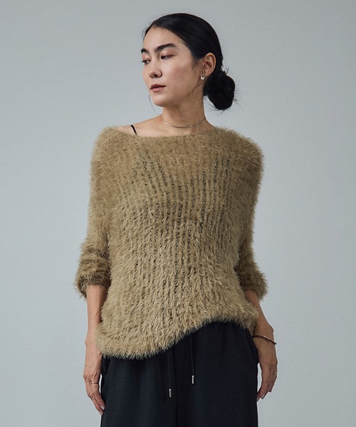 シアーシャギーニットプルオーバー（ニット/セーター）｜SALON adam et