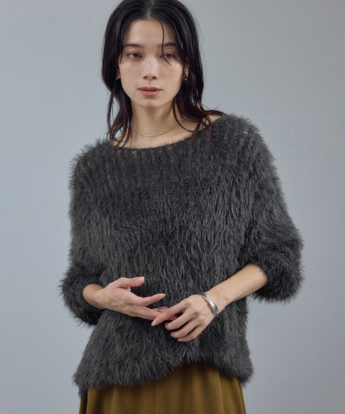 シアーシャギーニットプルオーバー（ニット/セーター）｜SALON adam et