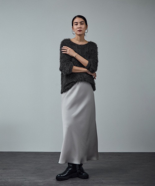 シアーシャギーニットプルオーバー（ニット/セーター）｜SALON adam et