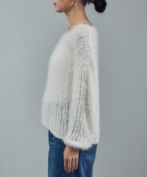 シアーシャギーニットプルオーバー（ニット/セーター）｜SALON adam et