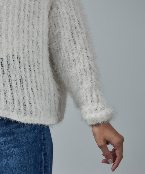 シアーシャギーニットプルオーバー（ニット/セーター）｜SALON adam et