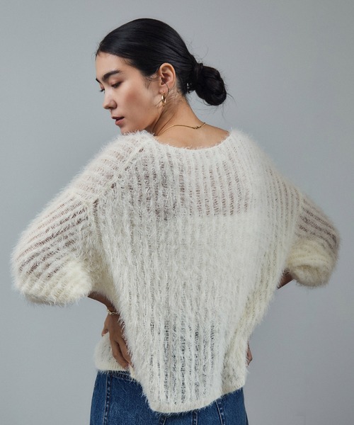 シアーシャギーニットプルオーバー（ニット/セーター）｜SALON adam et