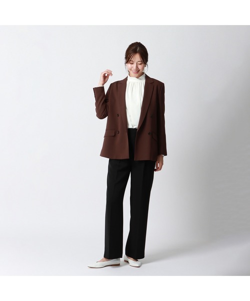 AOYAMA（アオヤマ）の「＜WEB限定＞通勤にも特別な日にも、着回し抜群！2WAYハイネックボウタイブラウス（シャツ/ブラウス・レディース・ネイビー/ホワイト・M/L）」の19枚目の写真