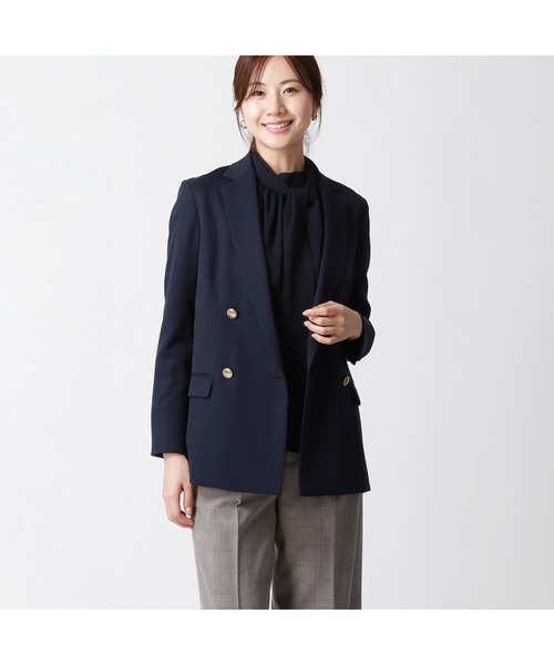 AOYAMA（アオヤマ）の「＜WEB限定＞通勤にも特別な日にも、着回し抜群！2WAYハイネックボウタイブラウス（シャツ/ブラウス・レディース・ネイビー/ホワイト・M/L）」の21枚目の写真